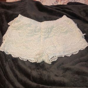 Boho white shorts